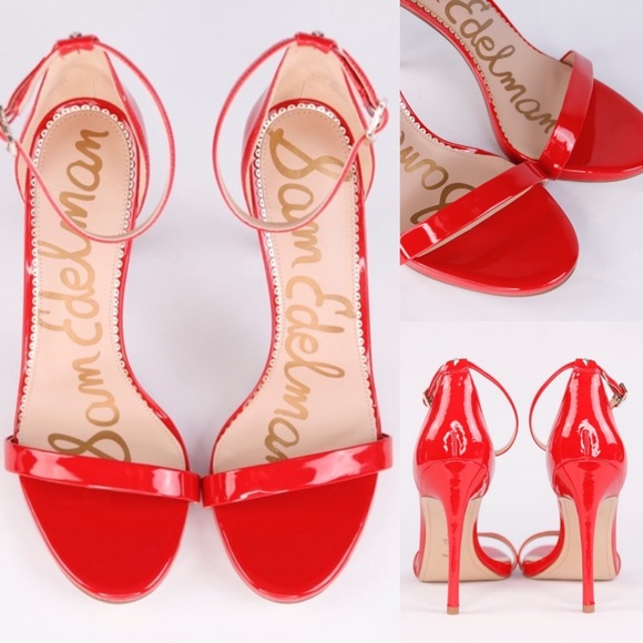 Sam Edelman Red Strappy Heels SIZE 9 - Picture 1 of 1